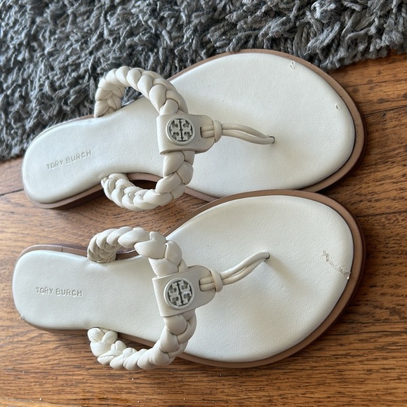 Tory Burch Women's Braided Benton Thong Flats Sandals Size 7 - Picture 12 of 15